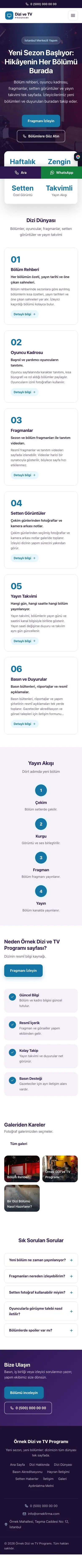 Merkez Mor Mavi – Dizi ve TV Programı Web Sitesi mobil görünümü