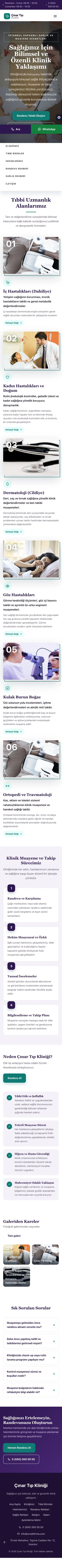 Zigzag Mor Turkuaz – Doktor ve Klinik Web Sitesi mobil görünümü