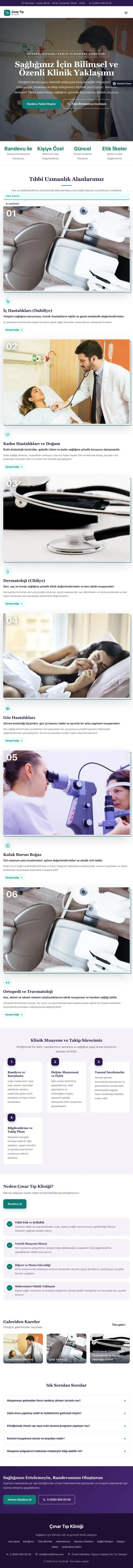 Zigzag Mor Turkuaz – Doktor ve Klinik Web Sitesi tablet görünümü