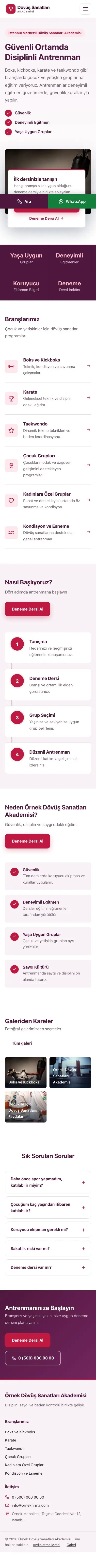 Bölünmüş Erik Kırmızı – Dövüş Sanatları ve Spor Okulu Web Sitesi mobil görünümü
