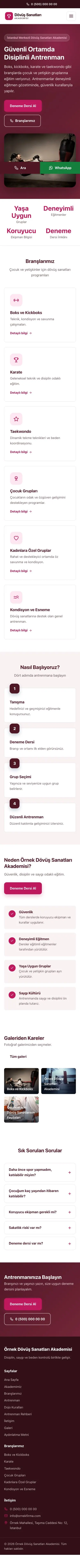 Klasik Bordo Pembe – Dövüş Sanatları ve Spor Okulu Web Sitesi mobil görünümü