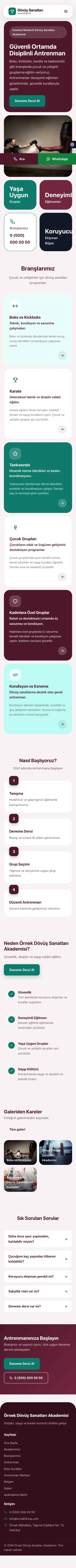 Mozaik Bordo Turkuaz – Dövüş Sanatları ve Spor Okulu Web Sitesi mobil görünümü