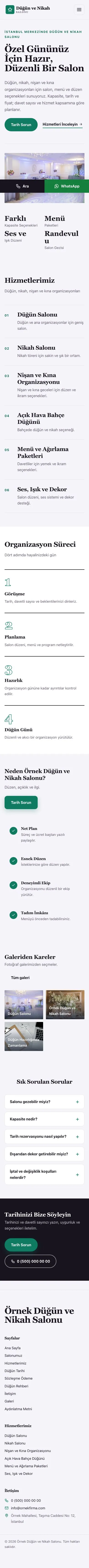 Dergi Editoryal Mor Turkuaz – Düğün ve Nikah Salonu Web Sitesi mobil görünümü