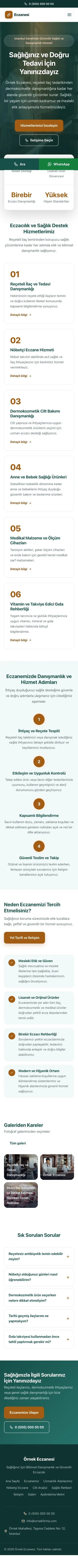 Merkez Petrol Turuncu – Eczane Web Sitesi mobil görünümü