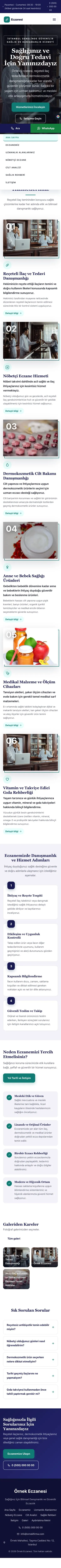 Zigzag Lacivert Turkuaz – Eczane Web Sitesi mobil görünümü