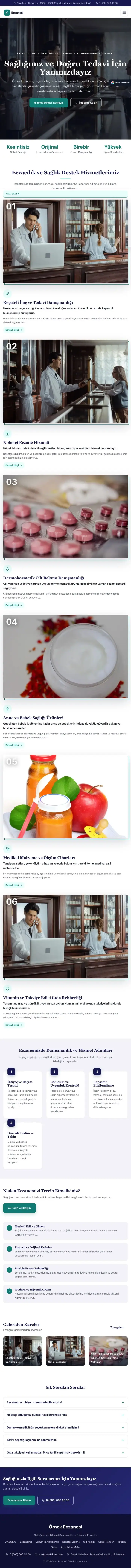 Zigzag Lacivert Turkuaz – Eczane Web Sitesi tablet görünümü