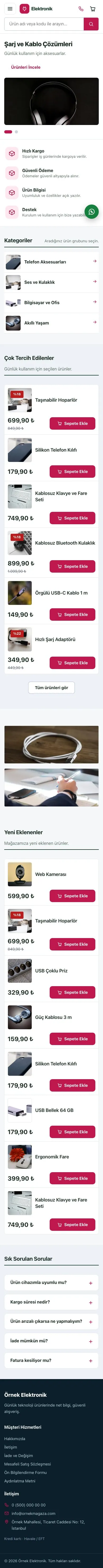 Liste Yeşil Pembe – Elektronik E-ticaret Sitesi mobil görünümü