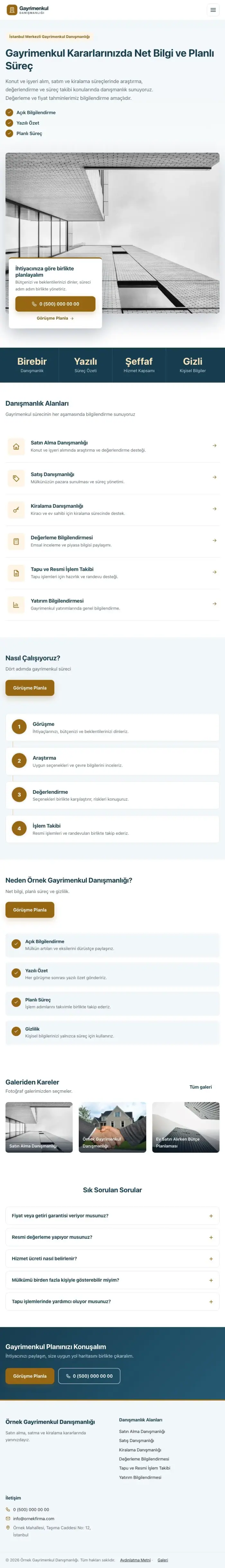 Bölünmüş Mavi Turuncu – Emlak Danışmanlığı Web Sitesi tablet görünümü