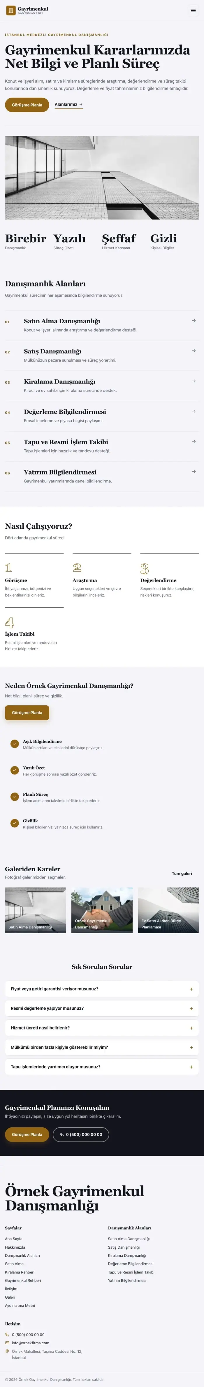 Editoryal Lacivert Turuncu – Emlak Danışmanlığı Web Sitesi tablet görünümü