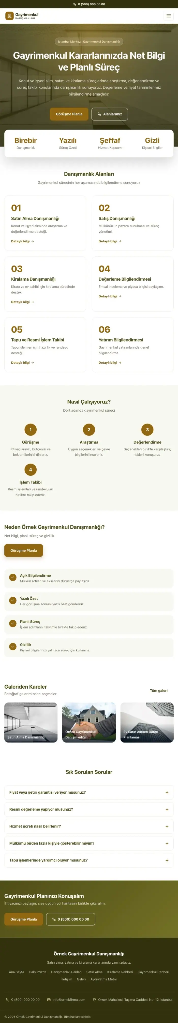 Merkez Zeytin Amber – Emlak Danışmanlığı Web Sitesi tablet görünümü