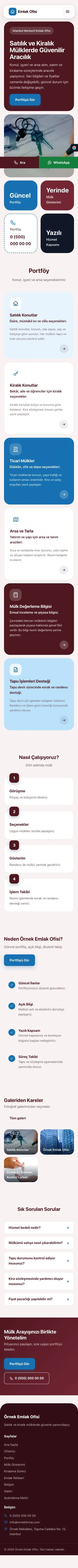 Mozaik Bordo Mavi – Emlak Ofisi Web Sitesi mobil görünümü