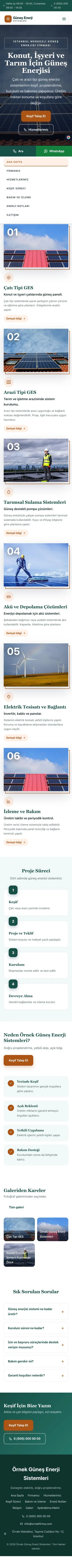 Zigzag Petrol Turuncu – Enerji ve Güneş Web Sitesi mobil görünümü