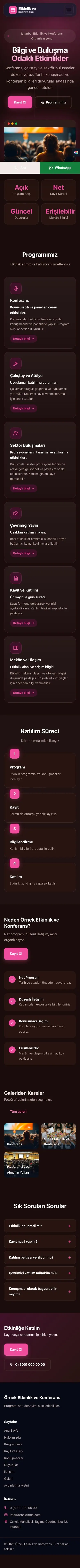 Koyu Modern Bordo Pembe – Etkinlik ve Konferans Web Sitesi mobil görünümü