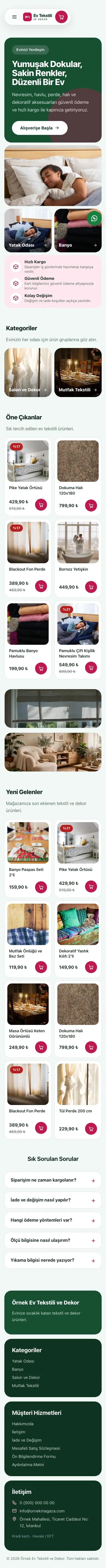 Bento Yeşil Pembe – Ev Tekstili ve Dekor Mağazası E-ticaret Sitesi mobil görünümü