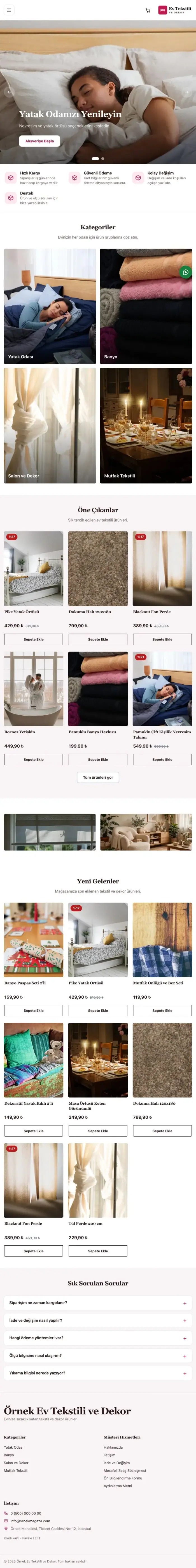Butik Bordo Pembe – Ev Tekstili ve Dekor Mağazası E-ticaret Sitesi tablet görünümü