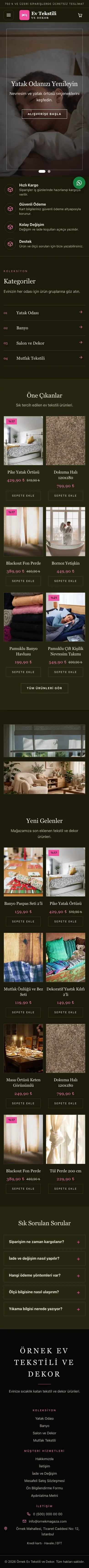 Koyu Lüks Zeytin Pembe – Ev Tekstili ve Dekor Mağazası E-ticaret Sitesi mobil görünümü