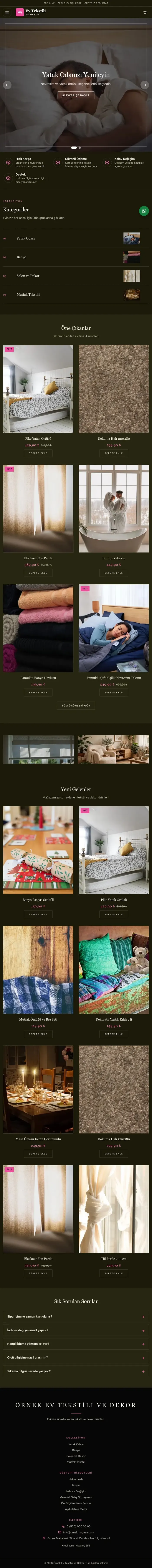 Koyu Lüks Zeytin Pembe – Ev Tekstili ve Dekor Mağazası E-ticaret Sitesi tablet görünümü