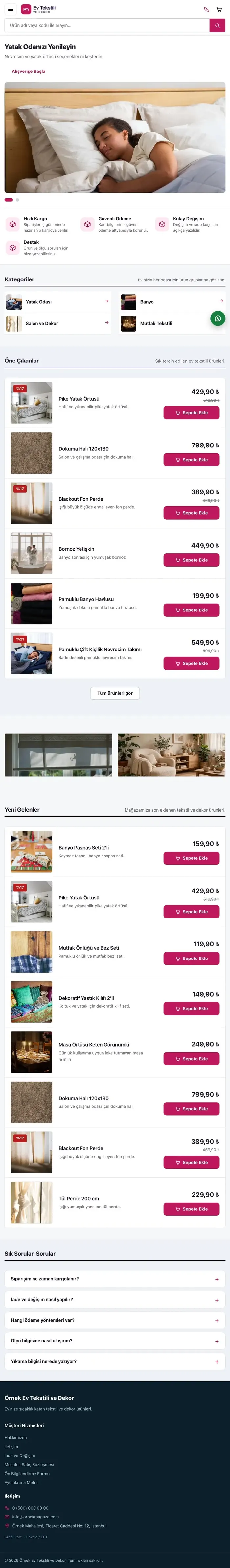 Liste Mor Pembe – Ev Tekstili ve Dekor Mağazası E-ticaret Sitesi tablet görünümü
