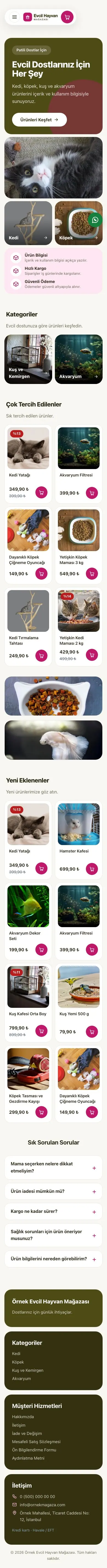 Bento Zeytin Pembe – Evcil Hayvan Ürünleri E-ticaret Sitesi mobil görünümü