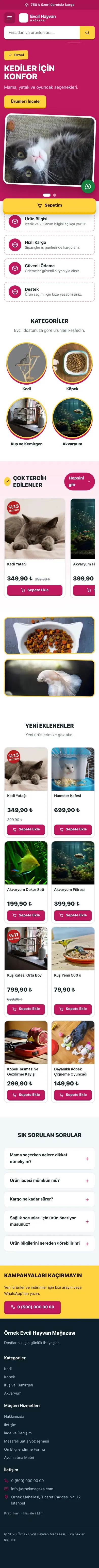 Kampanya Mavi Pembe – Evcil Hayvan Ürünleri E-ticaret Sitesi mobil görünümü