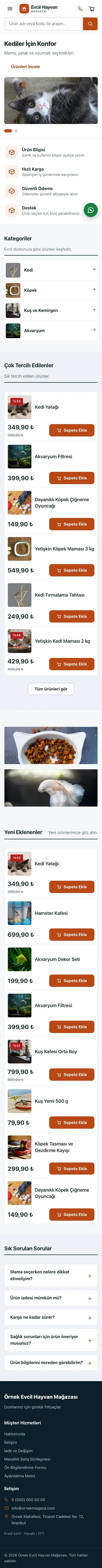 Liste Petrol Turuncu – Evcil Hayvan Ürünleri E-ticaret Sitesi mobil görünümü
