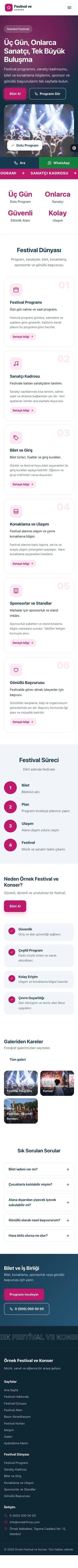 Hareketli Mavi Pembe – Festival ve Konser Web Sitesi mobil görünümü