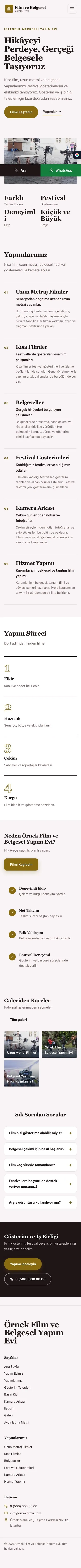 Dergi Editoryal Bordo Amber – Film ve Belgesel Tanıtımı Web Sitesi mobil görünümü