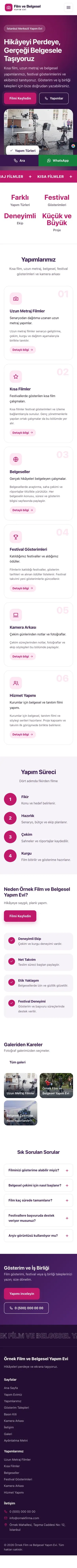 Hareketli Mor Pembe – Film ve Belgesel Tanıtımı Web Sitesi mobil görünümü