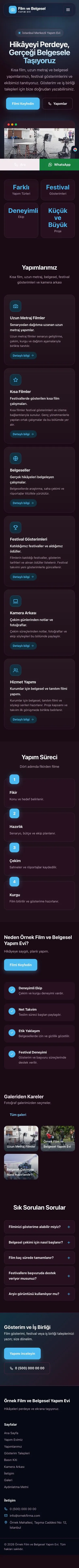 Koyu Modern Erik Mavi – Film ve Belgesel Tanıtımı Web Sitesi mobil görünümü
