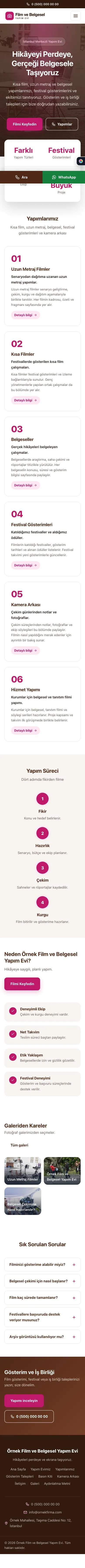 Merkez Kahve Pembe – Film ve Belgesel Tanıtımı Web Sitesi mobil görünümü