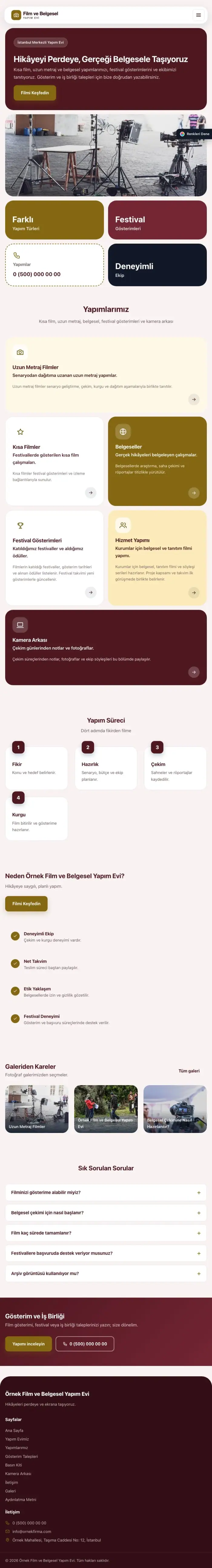 Mozaik Bordo Amber – Film ve Belgesel Tanıtımı Web Sitesi tablet görünümü