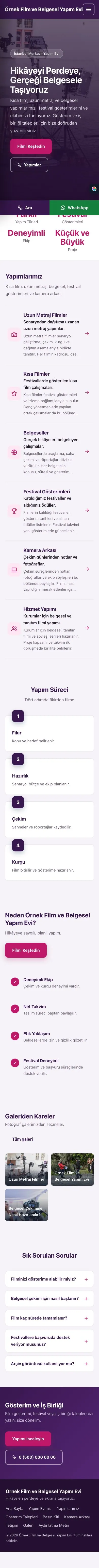 Sol Menü Mor Pembe – Film ve Belgesel Tanıtımı Web Sitesi mobil görünümü