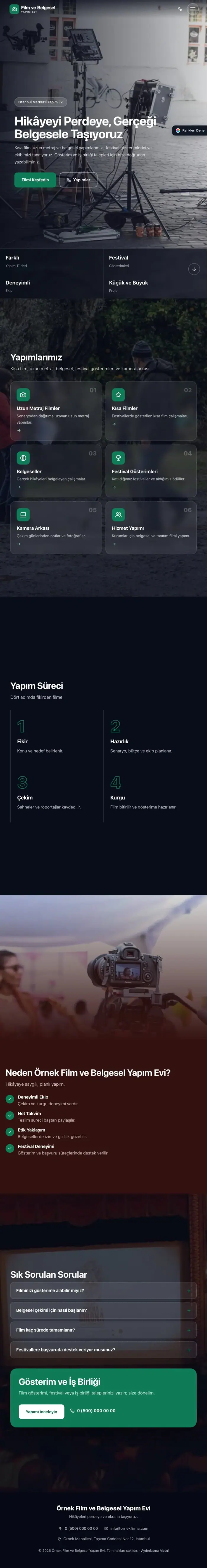 Tam Ekran Bordo Turkuaz – Film ve Belgesel Tanıtımı Web Sitesi tablet görünümü