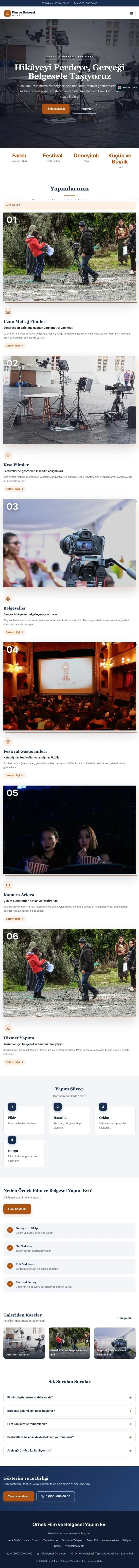 Zigzag Mavi Turuncu – Film ve Belgesel Tanıtımı Web Sitesi tablet görünümü