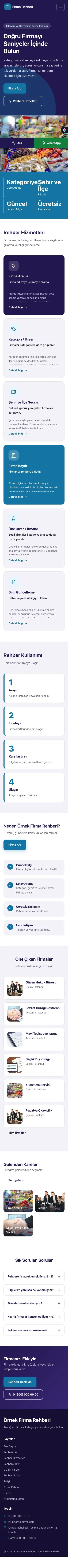 Blok Lacivert Mavi – Firma Rehberi Web Sitesi mobil görünümü