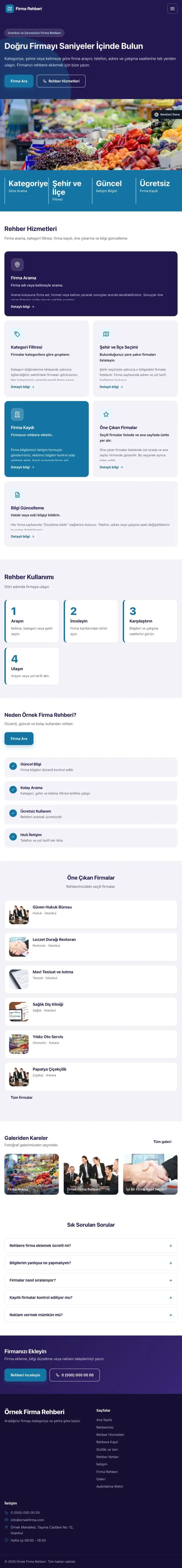 Blok Lacivert Mavi – Firma Rehberi Web Sitesi tablet görünümü