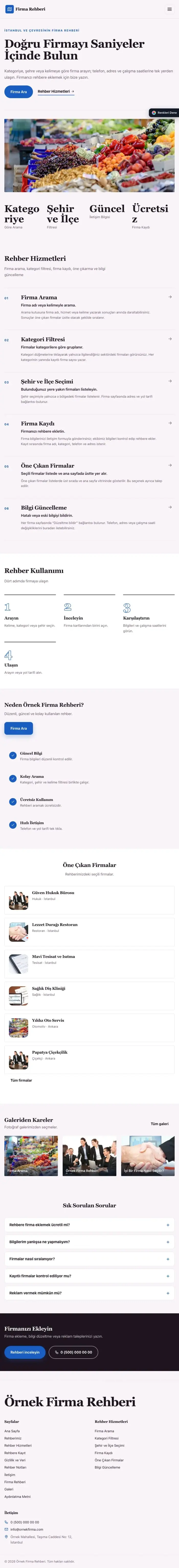 Dergi Editoryal Mor Mavi – Firma Rehberi Web Sitesi tablet görünümü