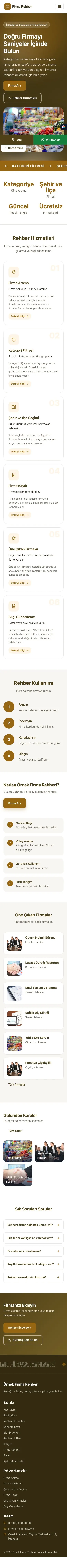 Hareketli Kahve Turuncu – Firma Rehberi Web Sitesi mobil görünümü