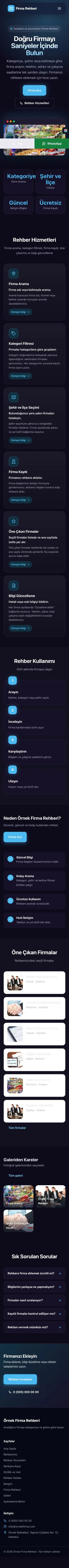 Koyu Modern Lacivert Mavi – Firma Rehberi Web Sitesi mobil görünümü