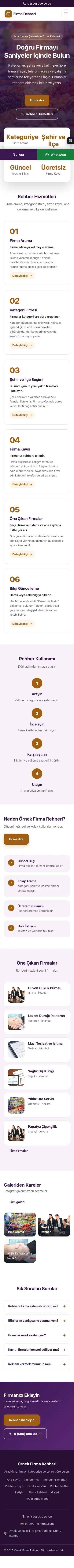 Merkez Mor Turuncu – Firma Rehberi Web Sitesi mobil görünümü