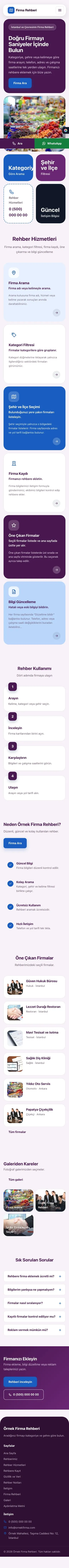 Mozaik Mor Mavi – Firma Rehberi Web Sitesi mobil görünümü
