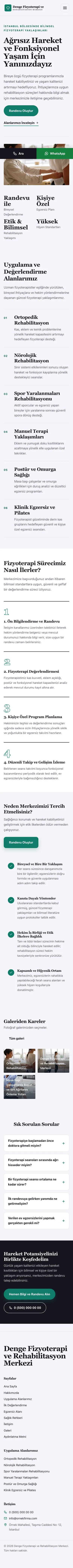 Editoryal Lacivert Turkuaz – Fizyoterapi Web Sitesi mobil görünümü
