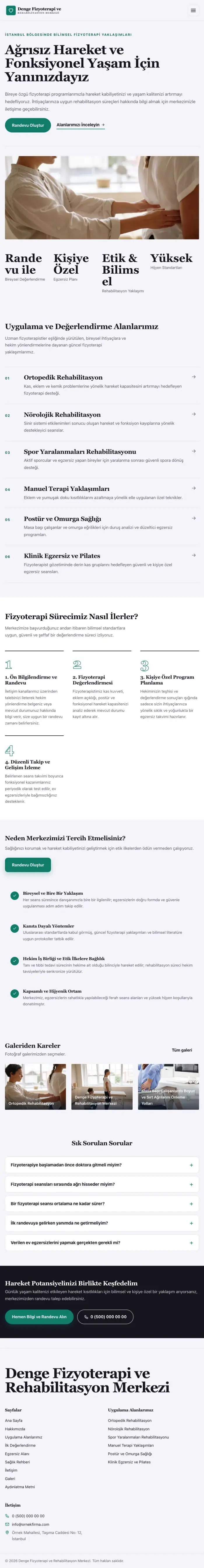 Editoryal Lacivert Turkuaz – Fizyoterapi Web Sitesi tablet görünümü