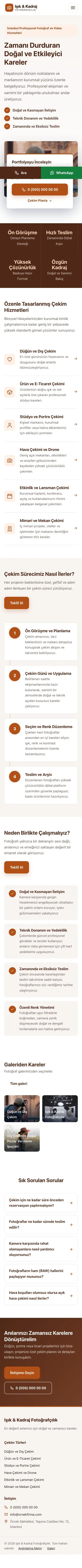 Bölünmüş Kahve Turuncu – Fotoğrafçı Web Sitesi mobil görünümü