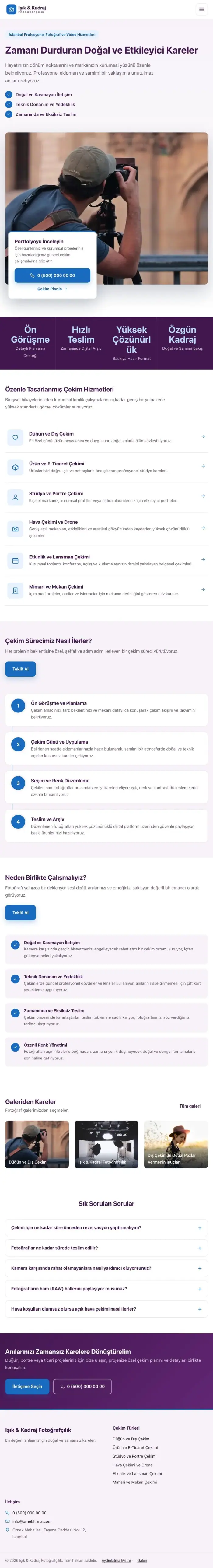 Bölünmüş Mor Mavi – Fotoğrafçı Web Sitesi tablet görünümü