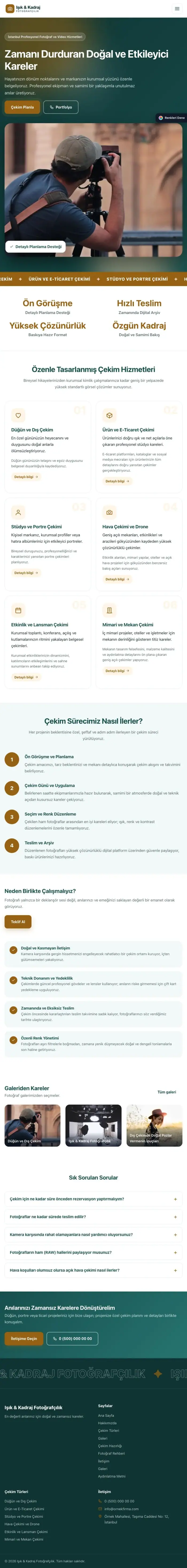 Hareketli Petrol Turuncu – Fotoğrafçı Web Sitesi tablet görünümü