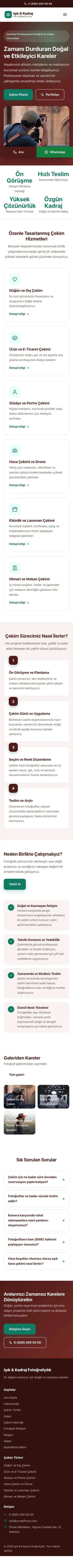 Klasik Bordo Turkuaz – Fotoğrafçı Web Sitesi mobil görünümü