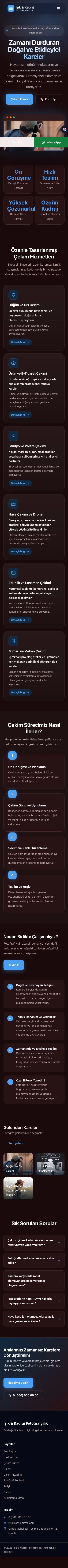 Koyu Modern Bordo Mavi – Fotoğrafçı Web Sitesi mobil görünümü