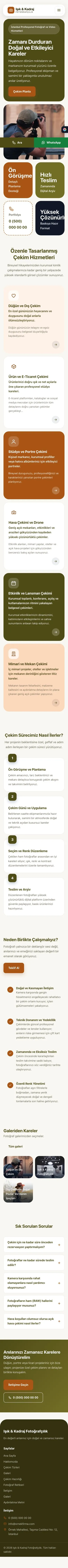 Mozaik Zeytin Turuncu – Fotoğrafçı Web Sitesi mobil görünümü