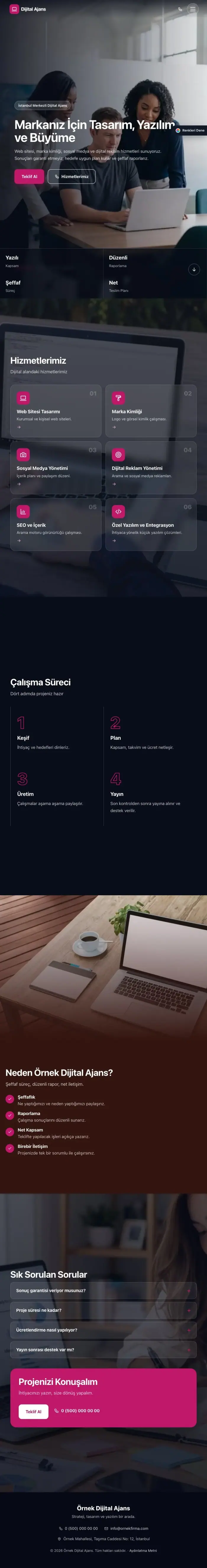 Tam Ekran Bordo Pembe – Freelancer ve Ajans Web Sitesi tablet görünümü